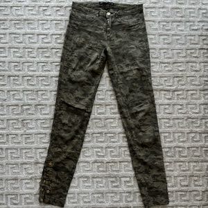 Zara Green Camo Skinny Pants